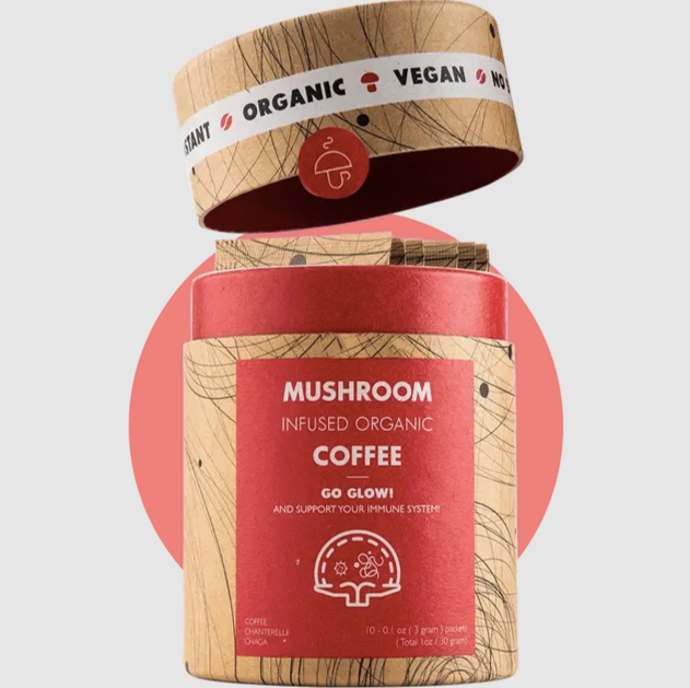 Mushroom Cups Instant Coffee Go Glow